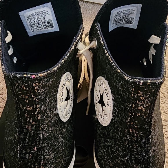Converse LIFT Black and Silver Glitter Sneakers - Picture 6 of 6